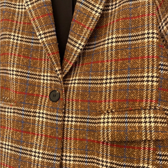 COURT & ROWE Brown and Blue Checkered Blazer - Picture 2 of 5
